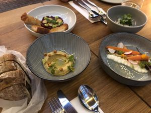 sharing chef’s garden for 3 people at TIAN Bistro am Spittelberg in Vienna