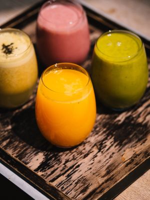 Freshly squeezed juices at TIAN Bistro am Spittelberg in Vienna
