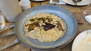Mushroom risotto. Amazing! And I hate mushrooms.  at TIAN Bistro am Spittelberg in Vienna