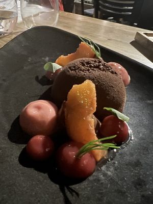 Chocolate icecream   at TIAN Bistro am Spittelberg in Vienna