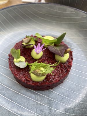 Shiitake Beetroot Tatar   at TIAN Bistro am Spittelberg in Vienna