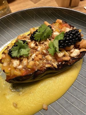 Filled eggplant  at TIAN Bistro am Spittelberg in Vienna