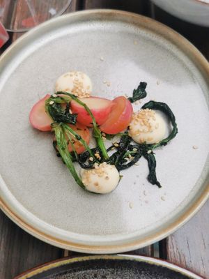 Radishes and cream at TIAN Bistro am Spittelberg in Vienna