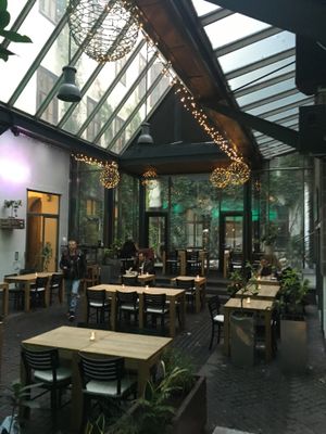 Indoor seating at TIAN Bistro am Spittelberg in Vienna