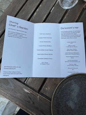 Menü August 2025  at TIAN Bistro am Spittelberg in Vienna