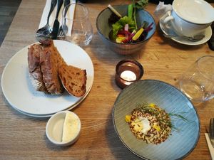 First course Sharing Chef's Garden at TIAN Bistro am Spittelberg in Vienna