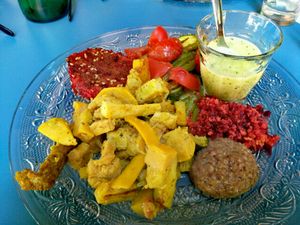 Assiette du jour at GRRRfood in Serignan