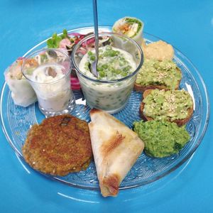 typical "assiette du jour" 10€  at GRRRfood in Serignan