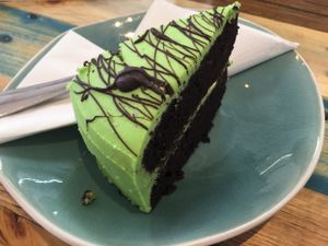 Chocolate Peppermint Vegan Cake at Two Cats Espresso Bar in Boronia