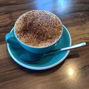 Almond capp at Two Cats Espresso Bar in Boronia