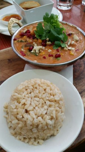 A special, vegetable korma. at World Vegetarian Cafe in Elsternwick