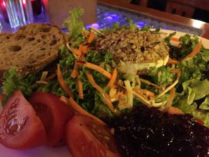 goat cheese salad at Clear Head - Lehka Hlava in Prague