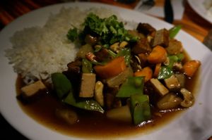 Tofu stir-fry (Vegan). at Clear Head - Lehka Hlava in Prague