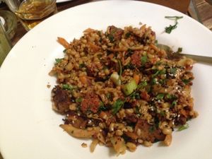 Steamed tempah risotto  at Clear Head - Lehka Hlava in Prague