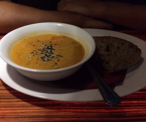 red lentil soup at Clear Head - Lehka Hlava in Prague