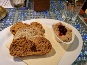 Smoky tofu cream with bread at Clear Head - Lehka Hlava in Prague
