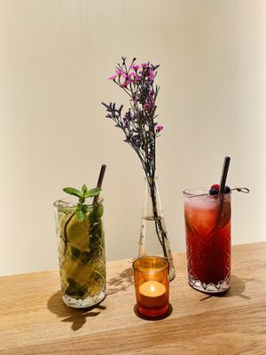 Mint and raspberry lemonades   at Clear Head - Lehka Hlava in Prague