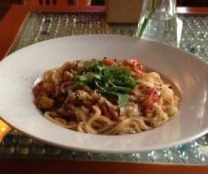 Oriental stir-fry with rice noodles (vegan) at Clear Head - Lehka Hlava in Prague