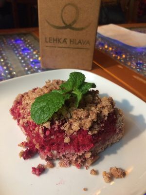 Raspberry cake  at Clear Head - Lehka Hlava in Prague