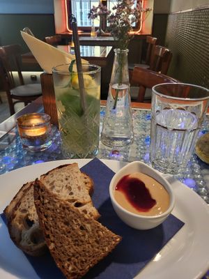 Tofuie gras + lemonade at Clear Head - Lehka Hlava in Prague