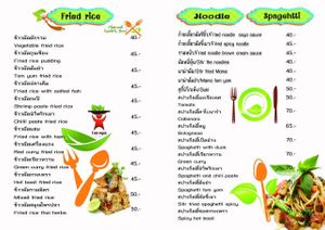 menu at King Liew 2 in Phuket