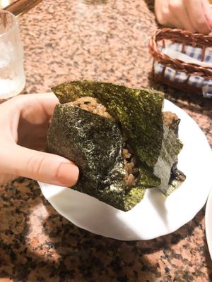 fried onigiri  at Malibu House in Okinawa
