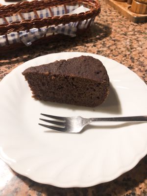 Chocolate cake at Malibu House in Okinawa
