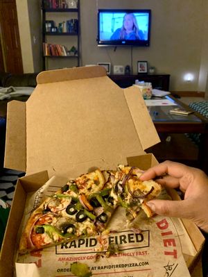 Aaah, Friday night comfort vibes 🥰 at Rapid Fired Pizza in Centerville