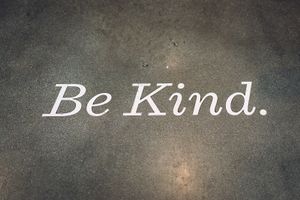 Be kind sign  at Southern Pressed Juicery in Greenville