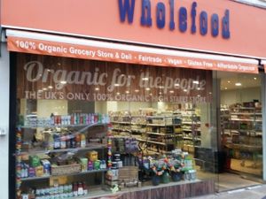 outside at Organic For The People in West London