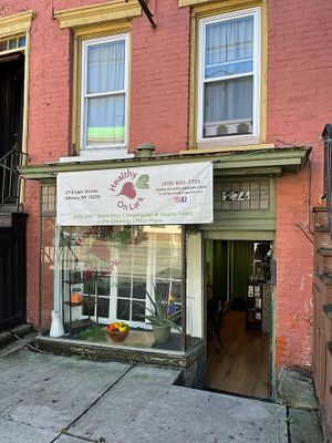 Outside at Healthy on Lark in Albany