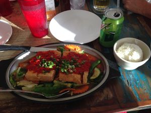 Tofu on fire at Thai Am II - Maybe closed in Madeira Beach