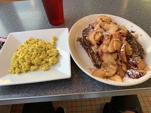 tofu scramble and french toast. was amazing!  at Lake Effect Diner in Buffalo