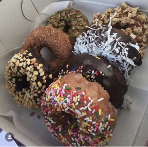 Give me all the vegan donuts! at Zombee Donuts & Bakeshop in Fullerton