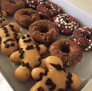 Vegan holiday donuts at Zombee Donuts & Bakeshop in Fullerton