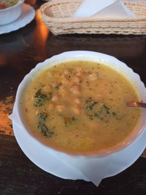 Soup of the day - chickpea sup at Bar Alternatywa in Hel