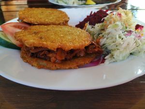 Potato pancakes at Bar Alternatywa in Hel