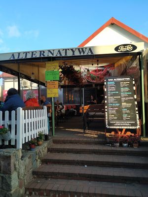 Outside at Bar Alternatywa in Hel