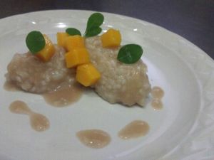 sticky Rice con mango at Dharma Vegetariano in Cancun