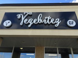 The sign at Vegebitez in Oakville