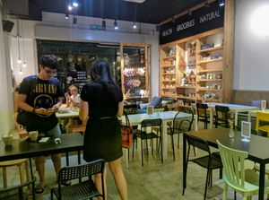 The inside of the restaurant with a warm ambience at Yi Ke Shu - Bayan Lepas in Penang