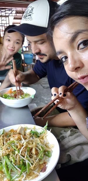 Vegan noodles with tofu and amazing vegetables at Miss Thuy Vegetables - Food Stall in Hoi An