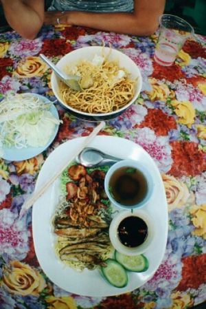 curry soup and japanese 'pork' at Jay Mai Jam Jay - Bumrung Buri Rd in Chiang Mai