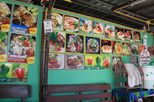 menu on the wall at Jay Mai Jam Jay - Bumrung Buri Rd in Chiang Mai