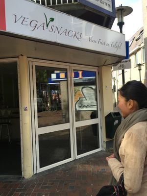 Vega Snacks signage from the front at Vega Snacks in Hilversum