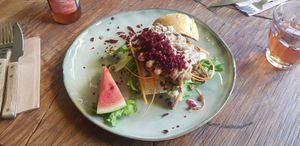 Burger at De Herbivoor in Groningen