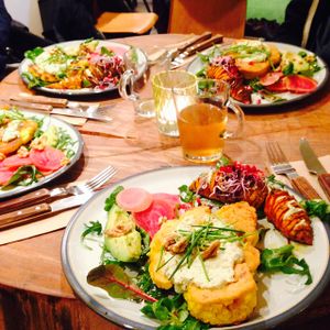 cauliflower steak  at De Herbivoor in Groningen