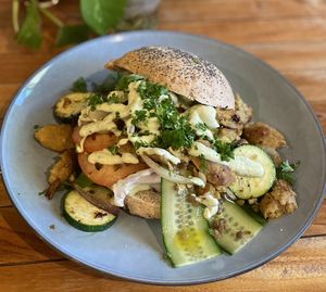 Broodje Seitan   at De Herbivoor in Groningen