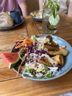Chickpea tofu salad (€16,75)🥗  at De Herbivoor in Groningen