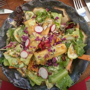Mixed salad with tofu at De Herbivoor in Groningen
